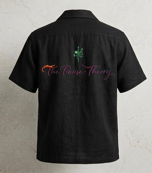Black 'Contra' Embroidered Shirt